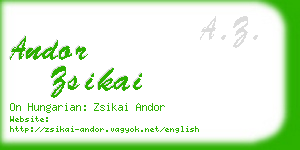 andor zsikai business card